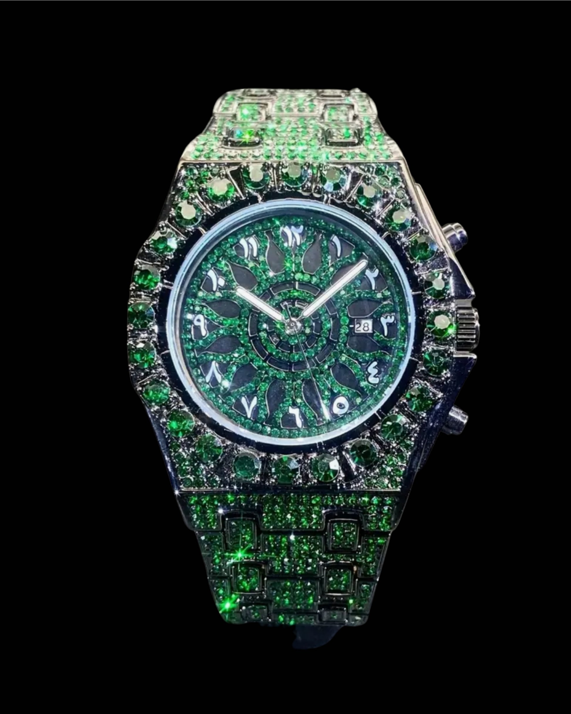 RELOJ DIAMANTE VERDE