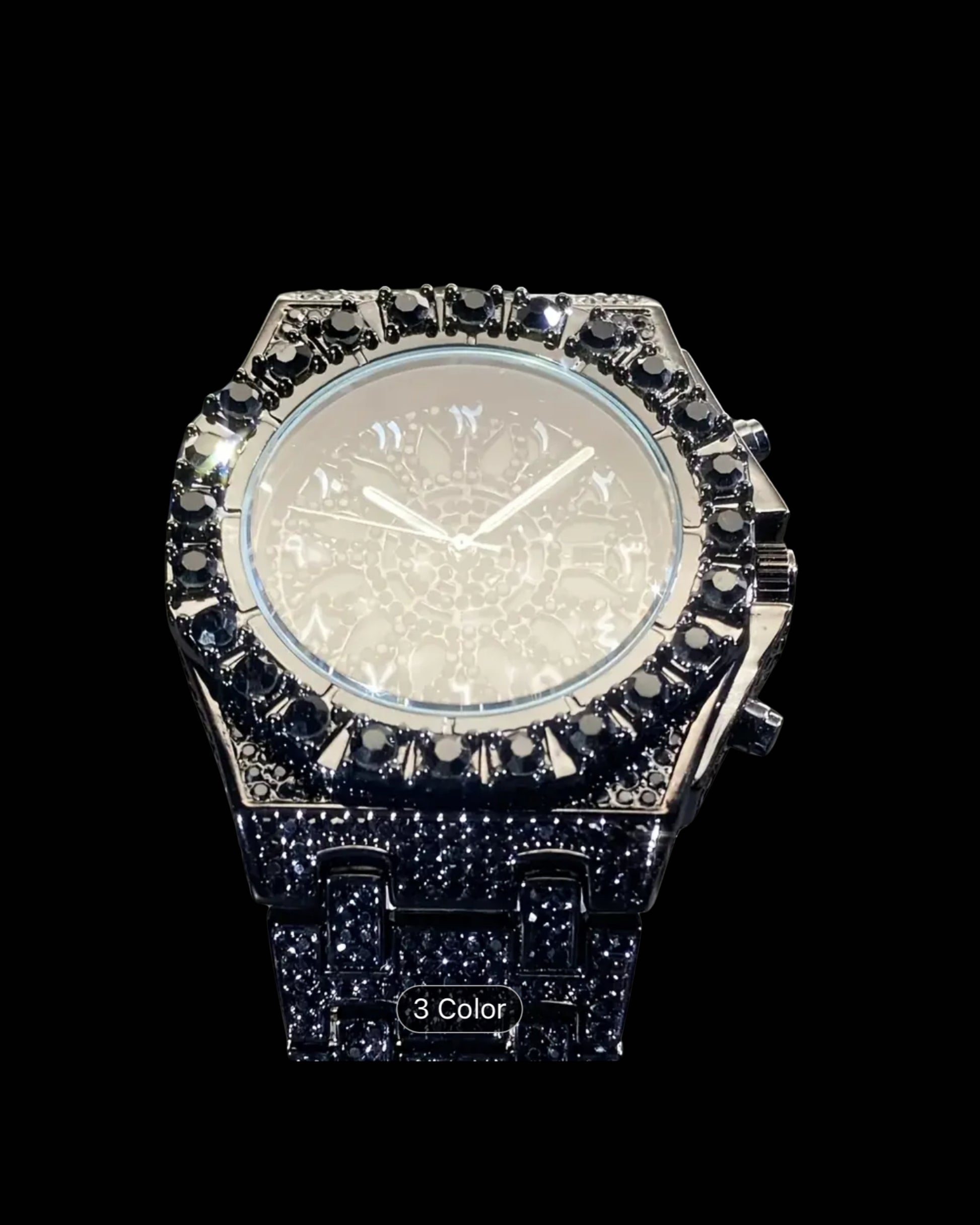 RELOJ DIAMANTE NEGRO