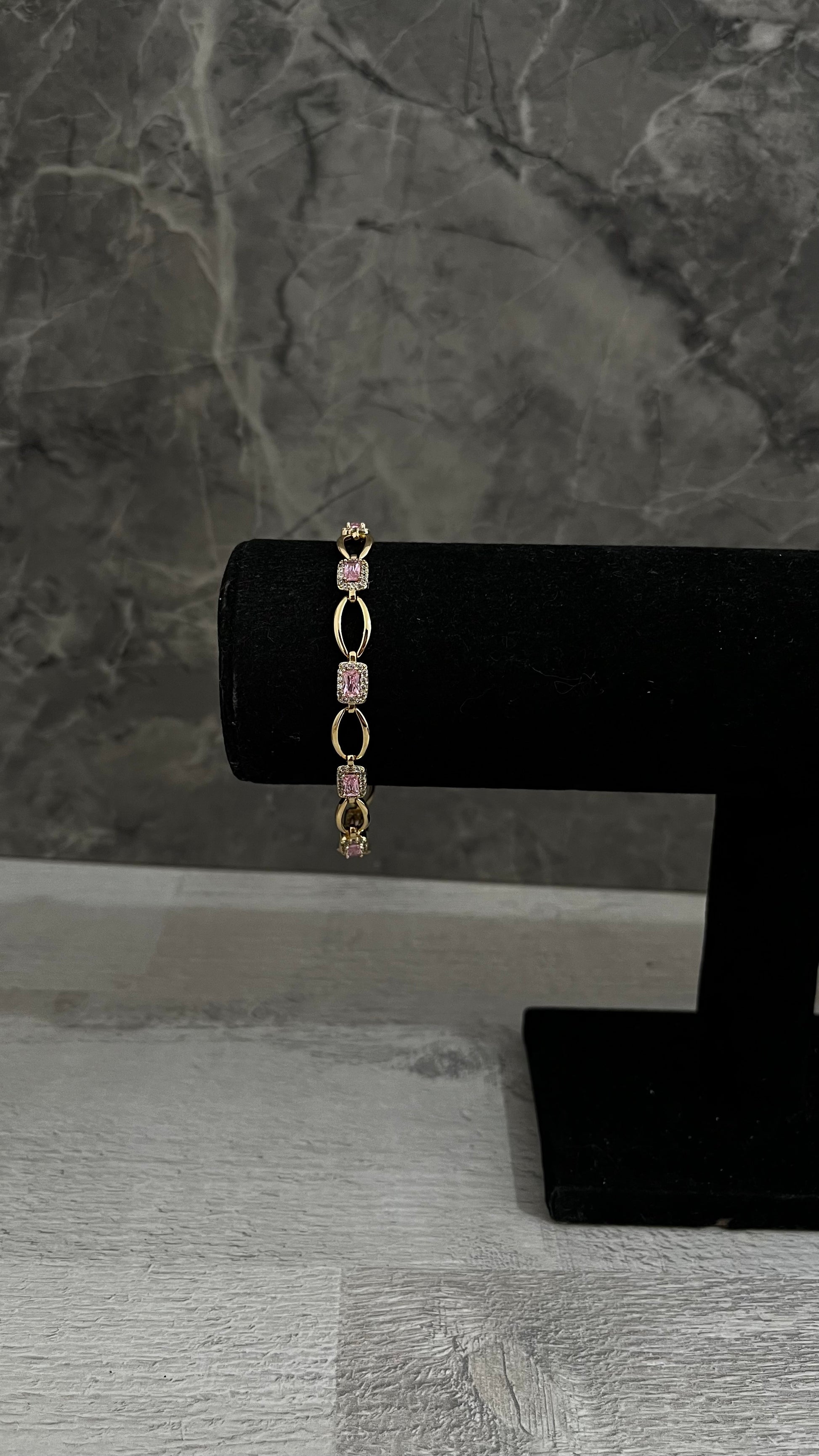 Pulsera Piedras Rosa