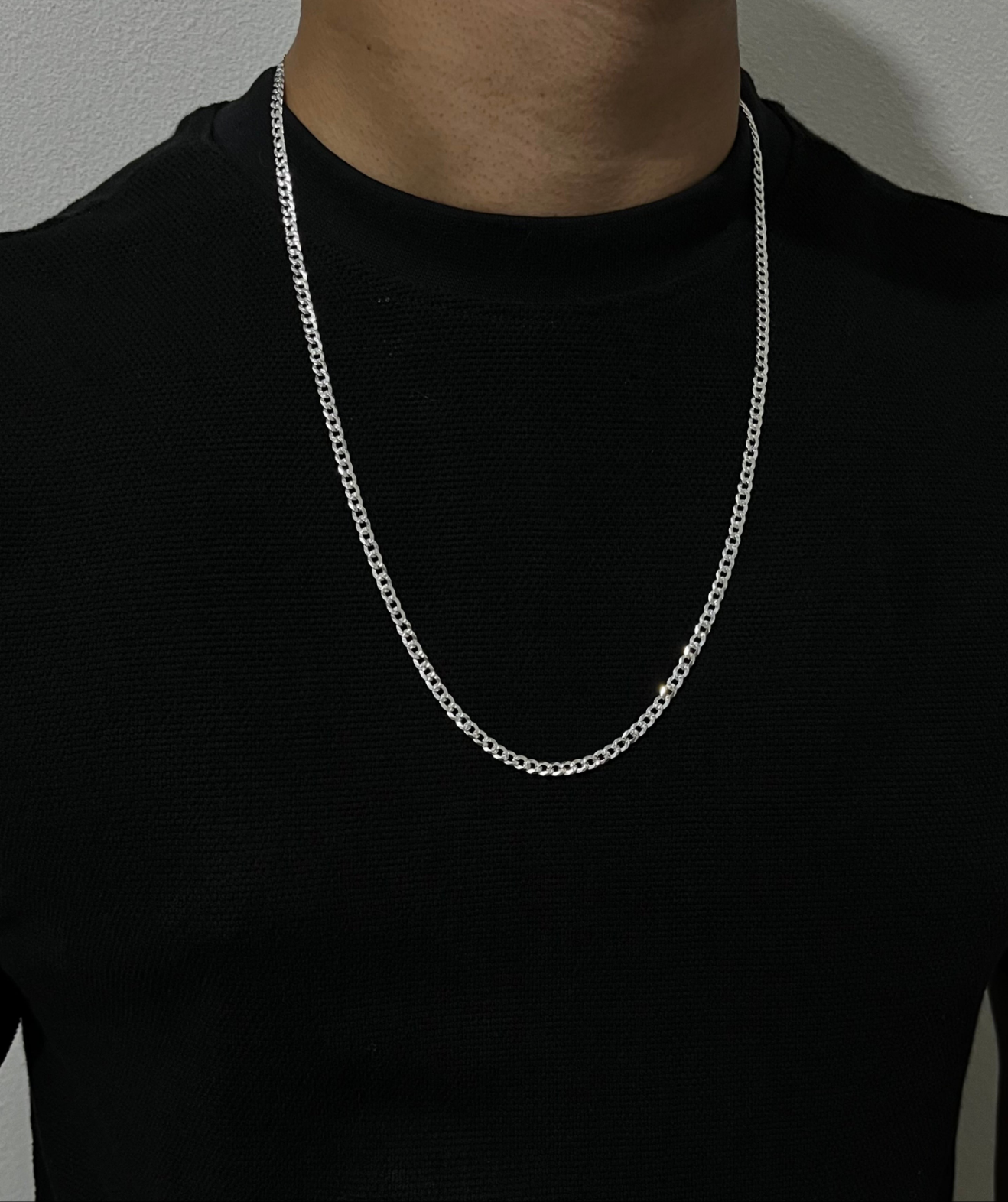 Cadena Cubana Martillada de Plata