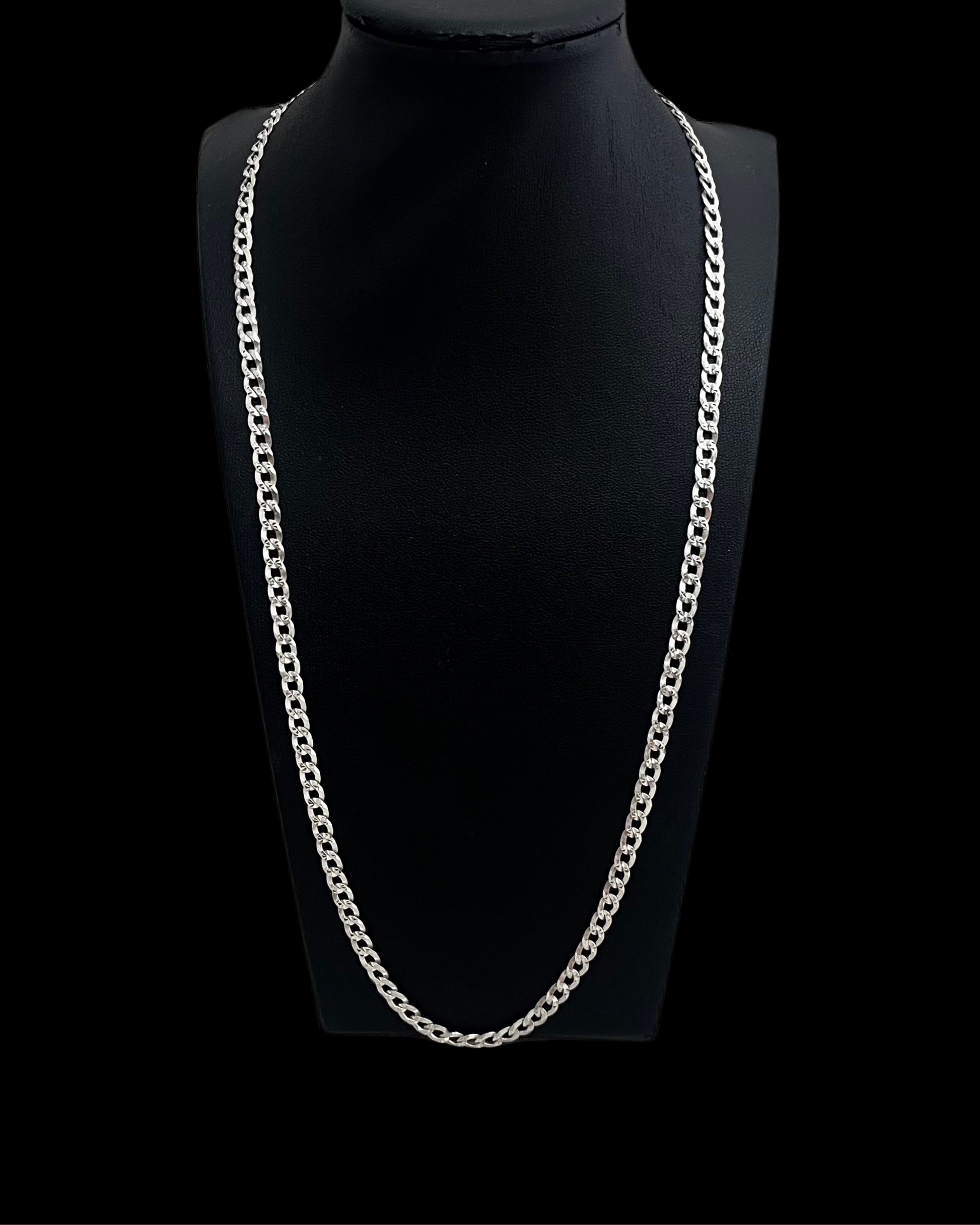 Cadena Cubana Martillada de Plata