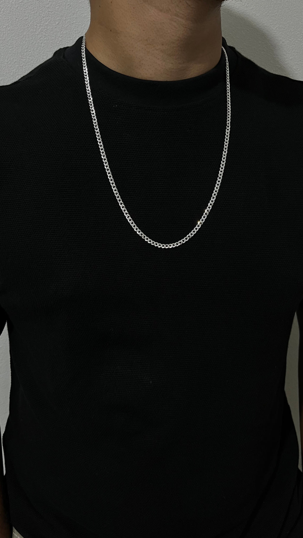 Cadena Cubana Martillada de Plata